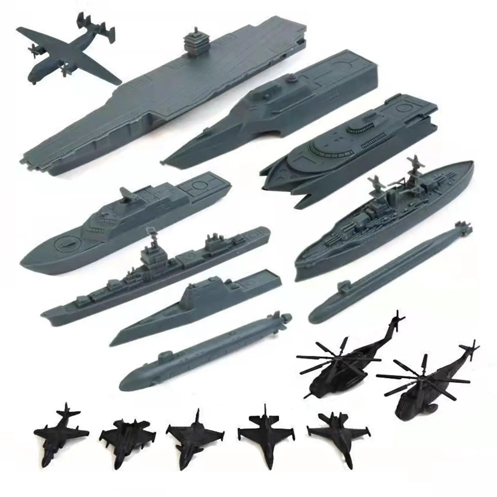 17x Submarine Toy Fun Gift for Collection Model Toy Kits with Small Scale Model