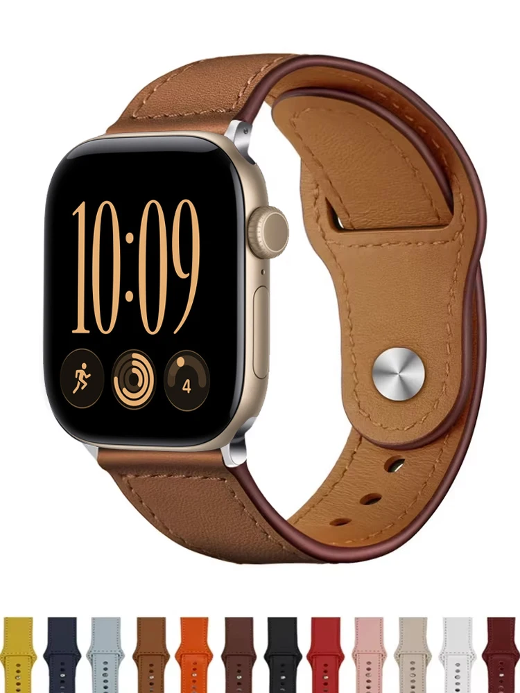 Leather strap For Apple watch Band Ultra 4 3 49mm 46mm/42mm 41mm/45mm 44mm 40mm wrist bracelet iWatch series 12 11 10 9 8 7 se 3