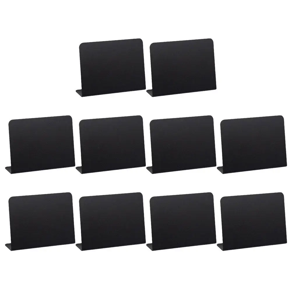 10Pcs Food Sign PVC Chalkboards Mini Blackboards Multifunctional Desktop Message Display Price Boards for Restaurant Cafe Bakery