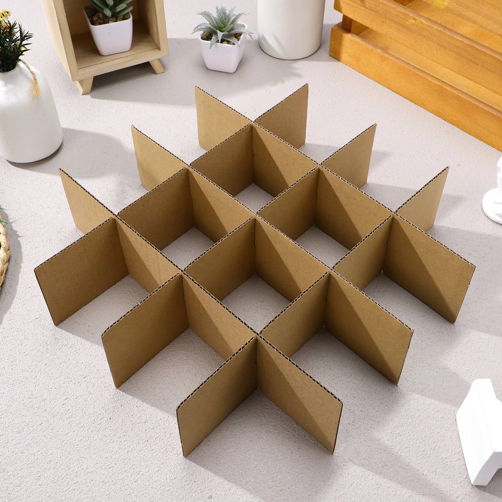 1Set Cardboard Box Divider for Glass Excellent Protection Inserts for Moving Packing Fragile Items Transport Moving Boxes