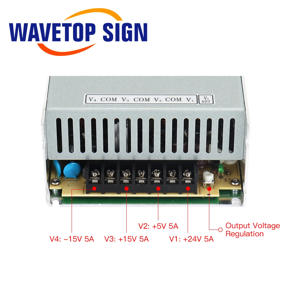 Imagem -04 - Wavetopsign-fonte de Alimentação de Comutação com Saída de Energia 24v15a 15v5a 5v5a Saída Tripla para Máquina de Marcação a Laser