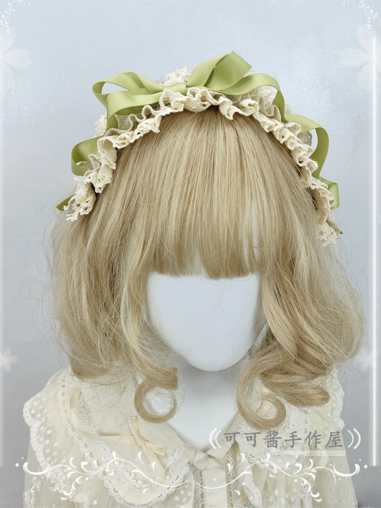 Original Simple Lolita Solid Color Headband KC Hair Band Ribbon Gadget Hair Accessories Lace Butterfly