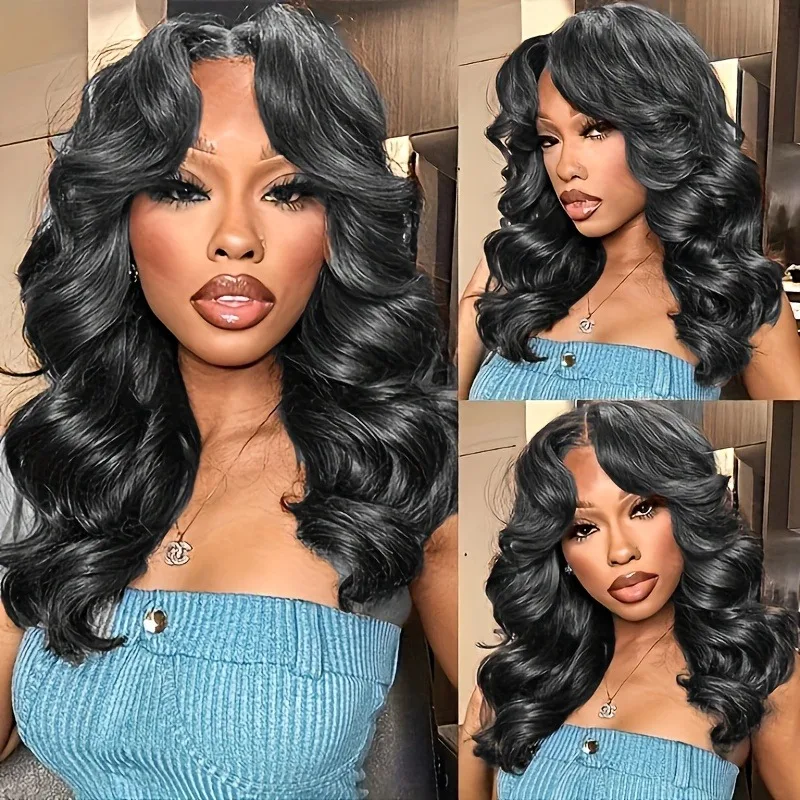 الجسم موجة الدانتيل الجبهة الباروكات شعر الإنسان واسعة الدانتيل 200 الكثافة خصلات الشعر المستعار الإنسان 13x4 شعر الإنسان الدانتيل الجبهة الباروكات قبل قطعها 20 بوصة #3