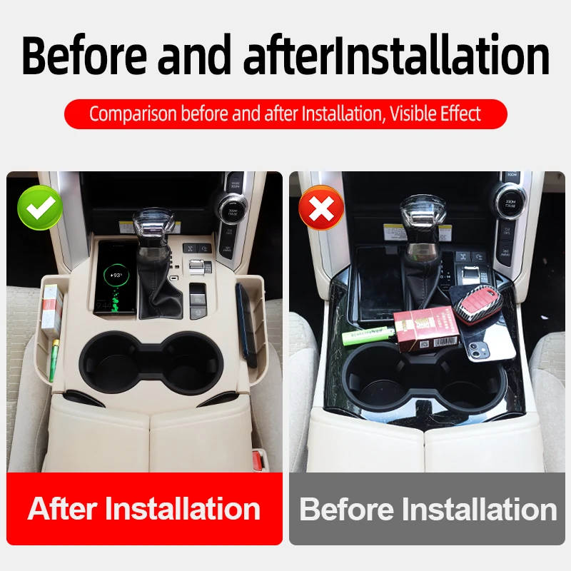 ل 2021-2025 2024 تويوتا لاند كروزر 300 LC300 وحدة التحكم المركزية تخزين حماية كم الغبار الملحقات الداخلية ترقية