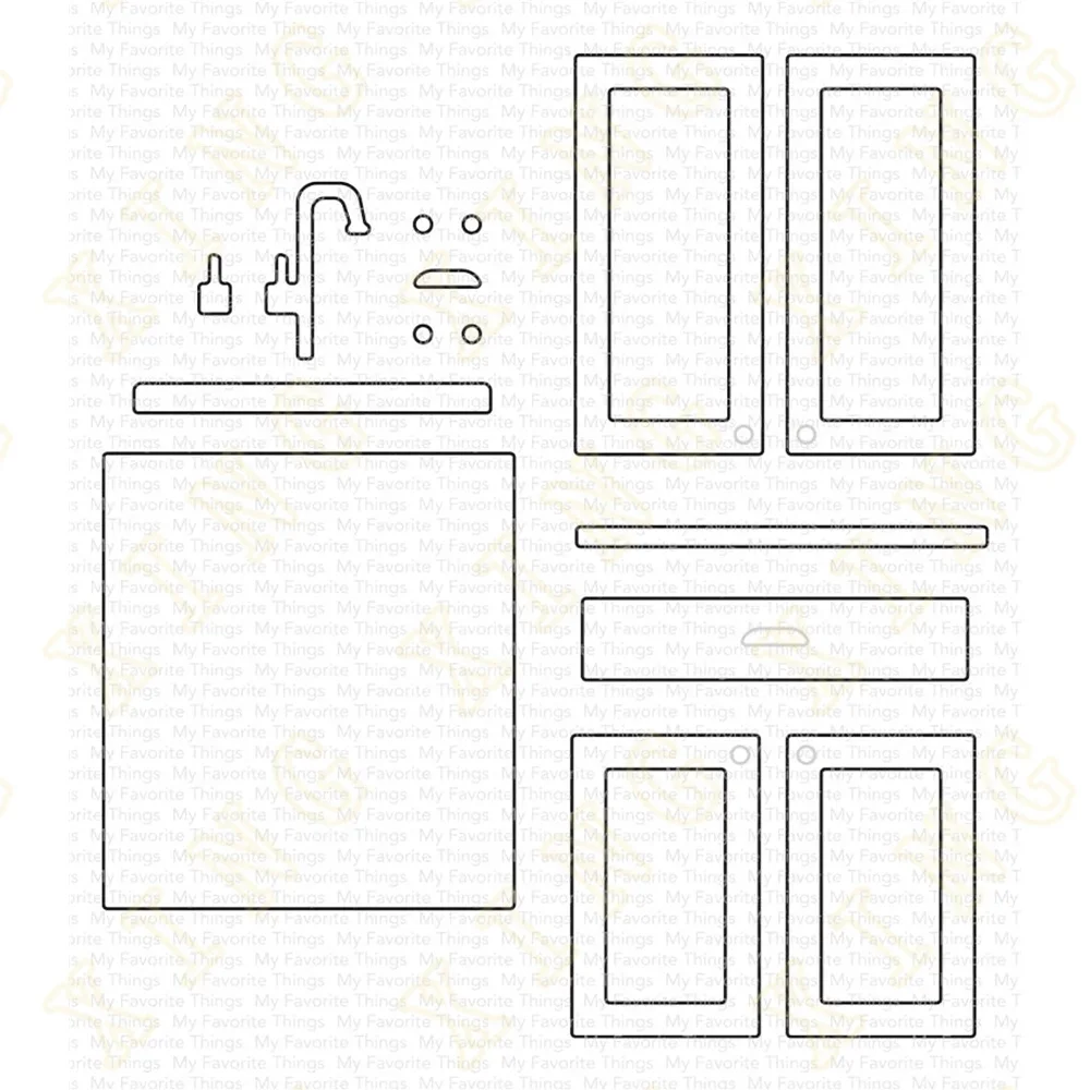 Metal Cutting Dies Scrapbook Paper Craft Knife Mould Blade Punch Stencils Dies Everything and the Kitchen Sink Die Namics Craft