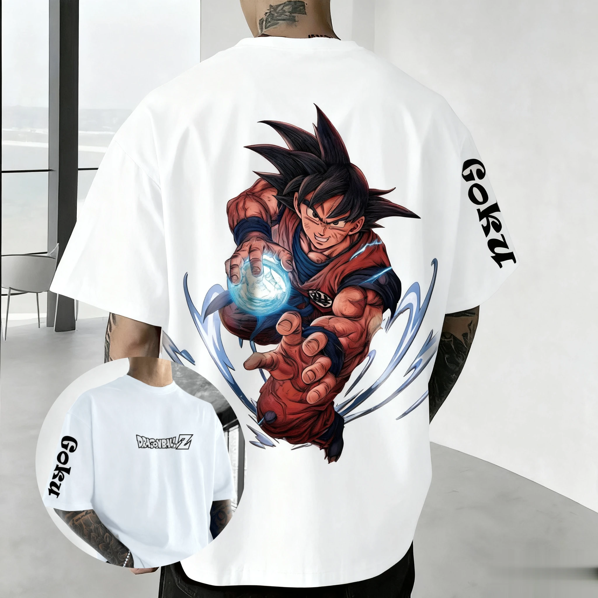 

Unisex Dragon Ball Goku Anime Men T Shirt Cotton Short Sleeve Tee Summer New Y2k Cartoon Graphic Streetwear Casual Top Oversized