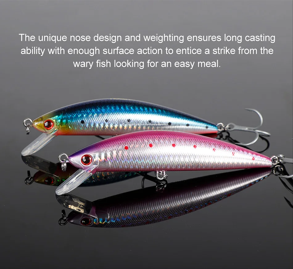 Noeby 120 mm 44 g schwerer sinkender Minnow-Angelköder, langer Wurf-Wobbler, künstlicher harter Köder für Wolfsbarsch, Salzwasser-Angelköder – Detail 9
