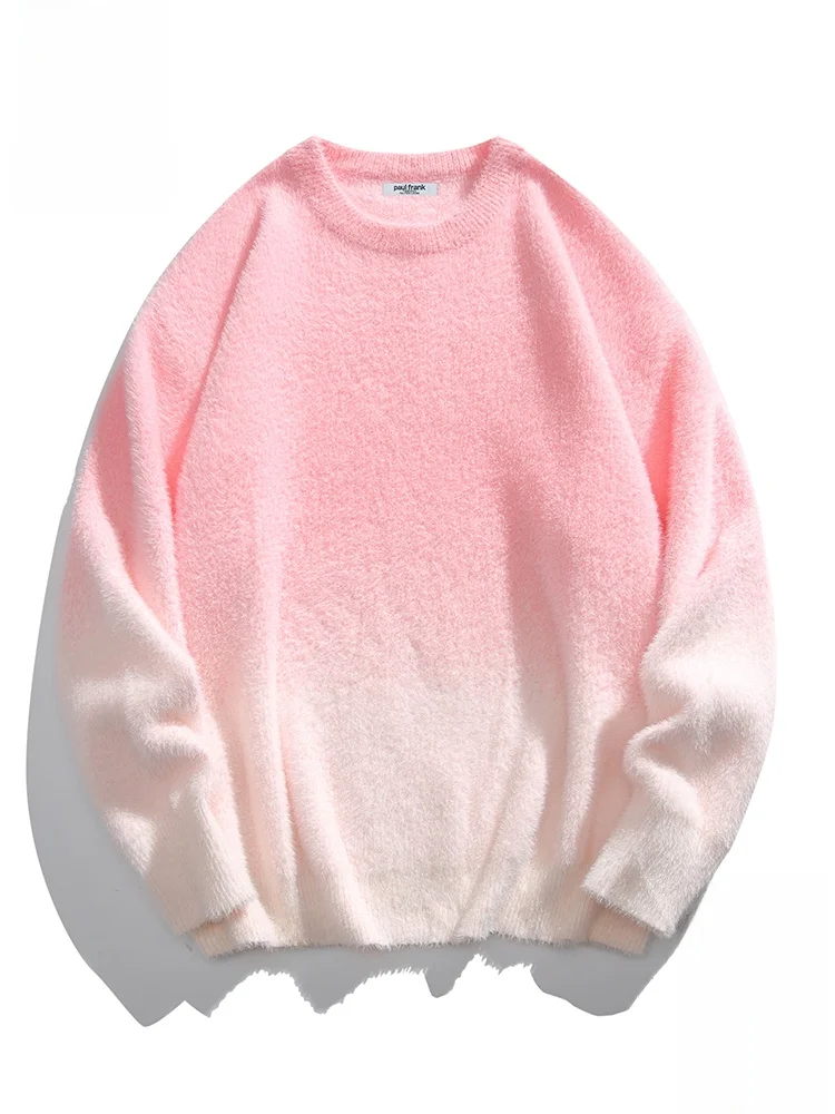 

PaulFrank Lazy Sle adient Design Knitted Sweater round Ne Long Sve Warm Casual Faion Nylon Fabric Autumn Winter Me...