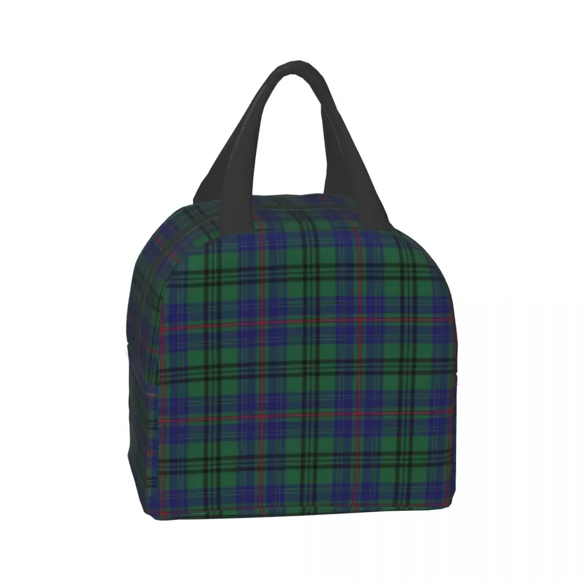 Luxury Geometric Check Scottish Tartan Lunch Bag Portable Gingham Plaid Cooler Thermal Food Insulated Lunch Box Fox Kids School