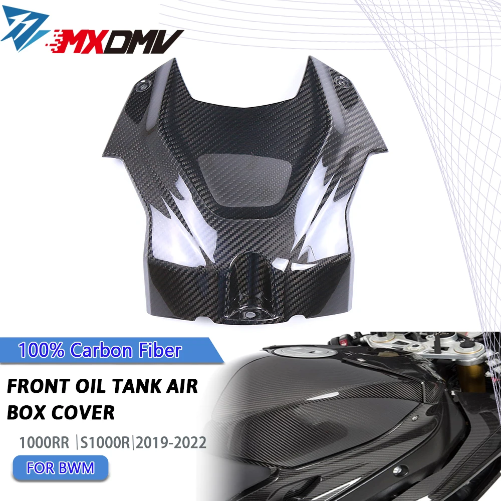 3K 100% Carbon Fiber Motorcycle Front Tank Airbox Cover Fairing Carbon  For BMW S1000RR M1000RR S1000R 2019 - 2023