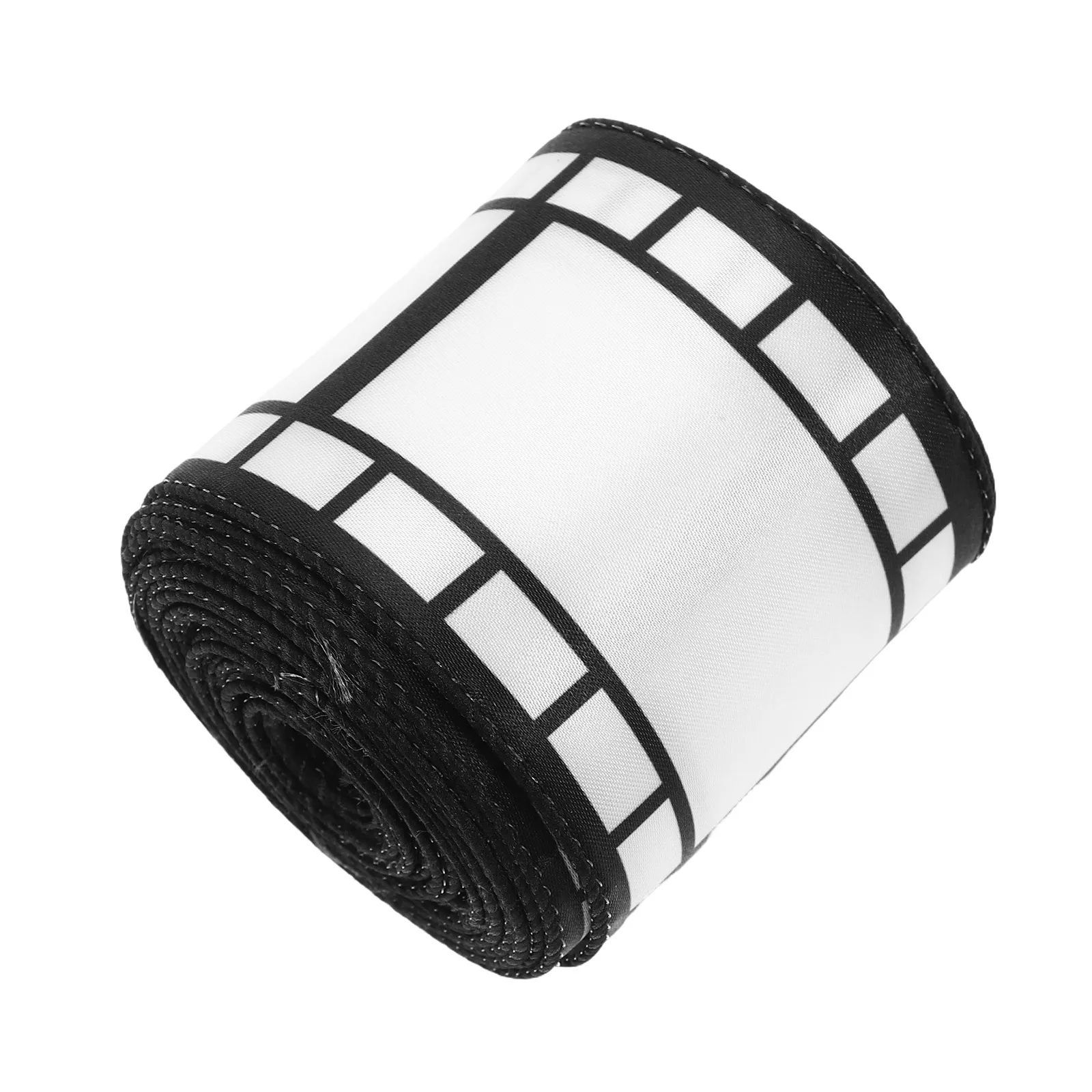 

1 Roll Black White Filmstrip Ribbon Wired Edge For Diy Movie Party Decor Craft Present Wrapping Cinematic Event Decoration
