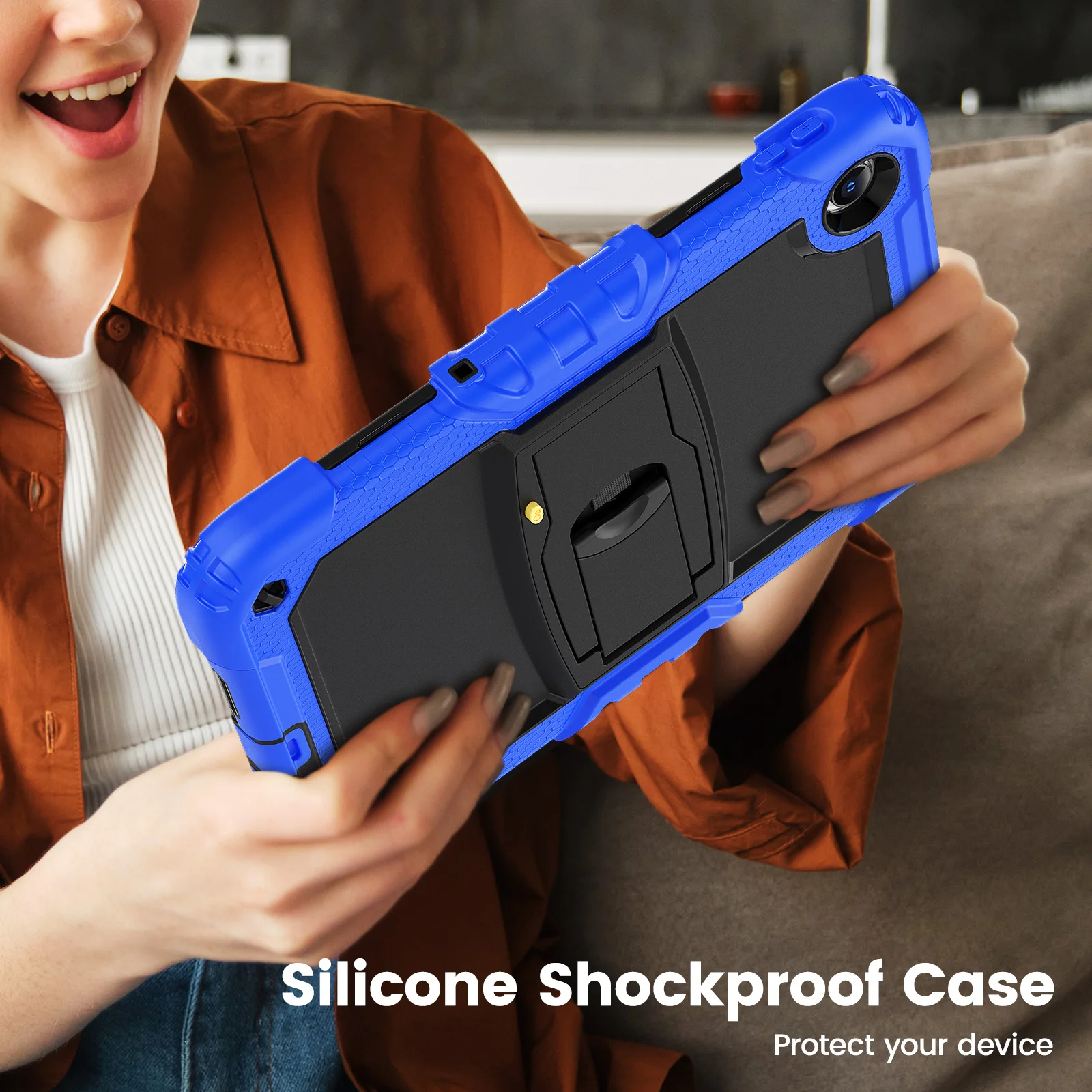 Hybrid Kickstand Case For Xiaomi Poco Pad C1 Redmi Pad 2 9.7 2026 9.7" 2025 11.0" 3-Layers Protection Rugged Cover PC-Silicone 3