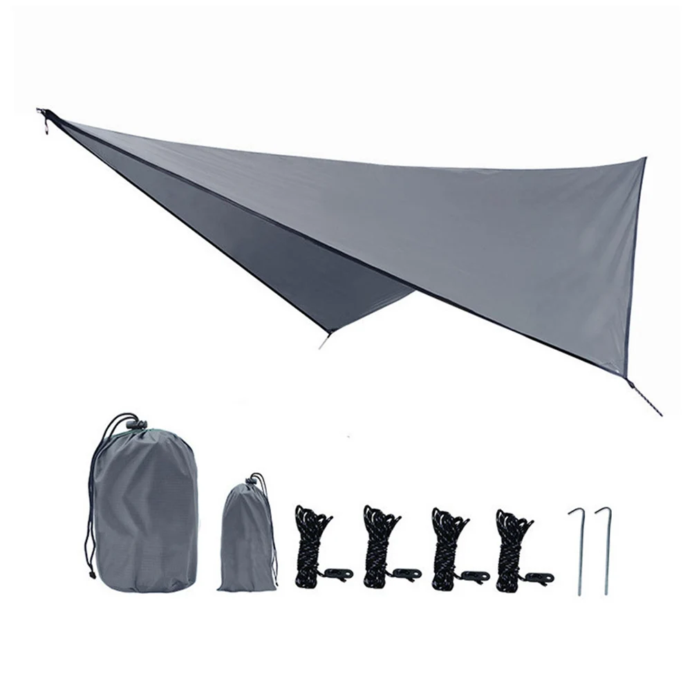 

Camping Tarp Sunshade Canopy Ground Nails Outdoor Rainproof Storage Bag Tent Waterproof Brand New High Quality