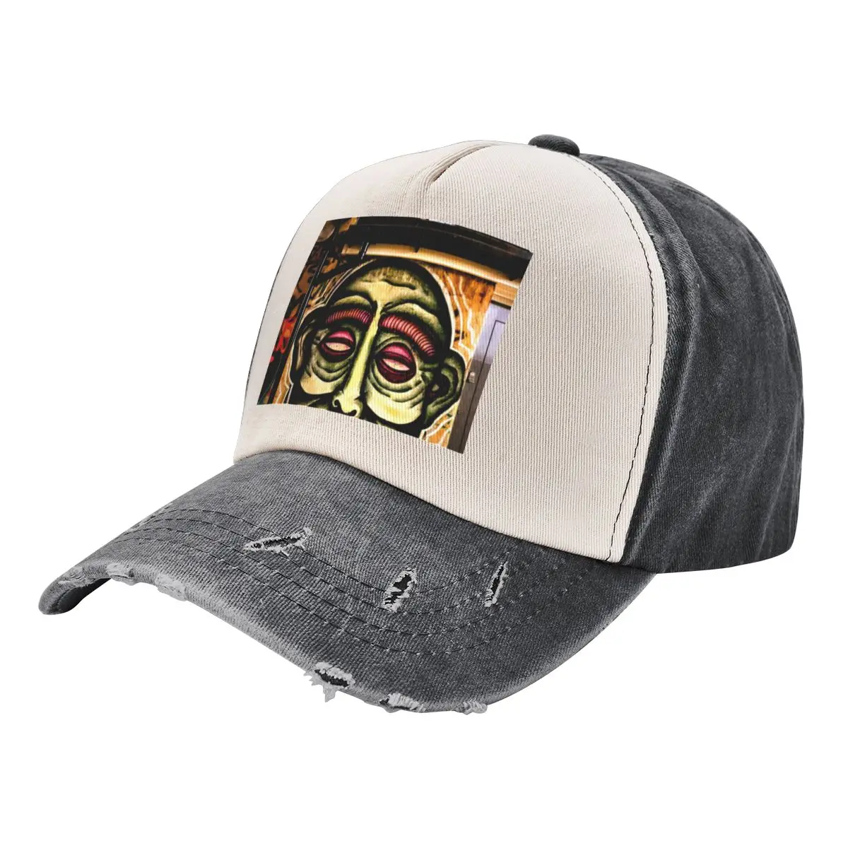 

Spooky Graffiti in Brighton Baseball Cap Custom Cap Dropshipping Male Women's