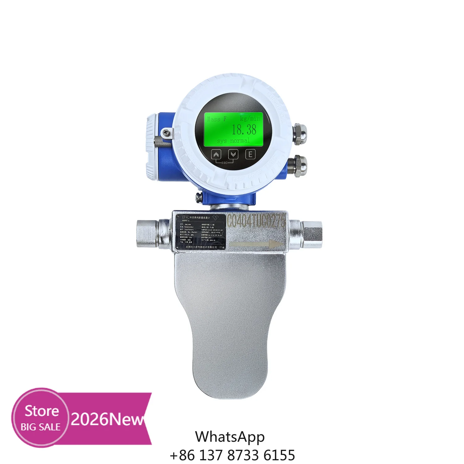 Robust U-Tube Coriolis Mass Flow Meter For Direct Mass Flow Measurement Of Gases