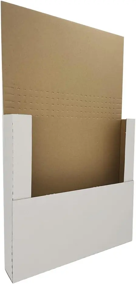 

50 упаковок коробок для виниловых пластинок, 12,5x12,5x2 дюйма, регулируемая высота для 12-дюймовых LP-дисков, белые картонные почтовые коробки