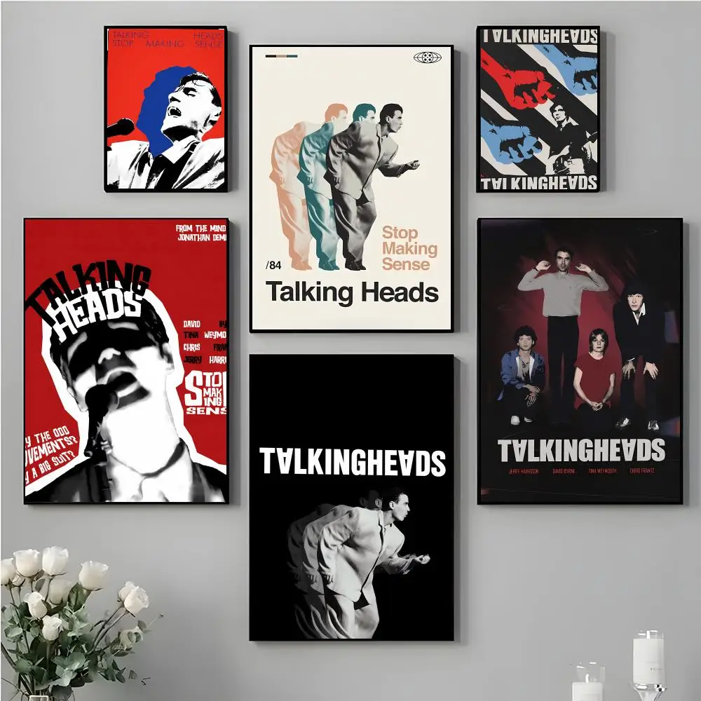 Classic Artistic Rock Band T-Talking Heads Poster High-definition stickers ideal gifts for living rooms hallways