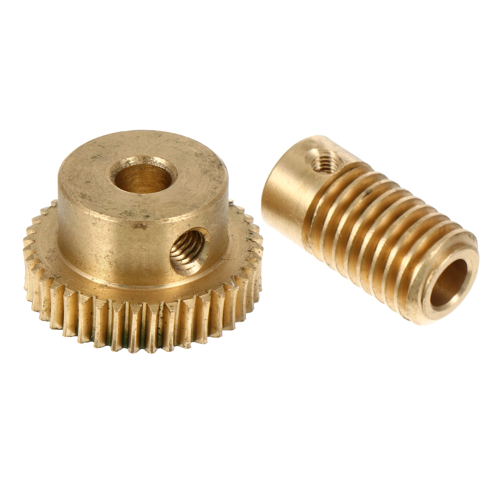 

2 pcs 0.5 Modulus 5Mm Brass Worm Set Durable Copper Wheel Small Modulus Gear For Transmission Replacement Wheel Gear Accessories