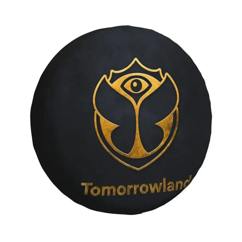 Tomorrowland Logo Spare Wheel Cover for Mitsubishi Pajero 4WD SUV Custom Music Festival Tire Protector 14