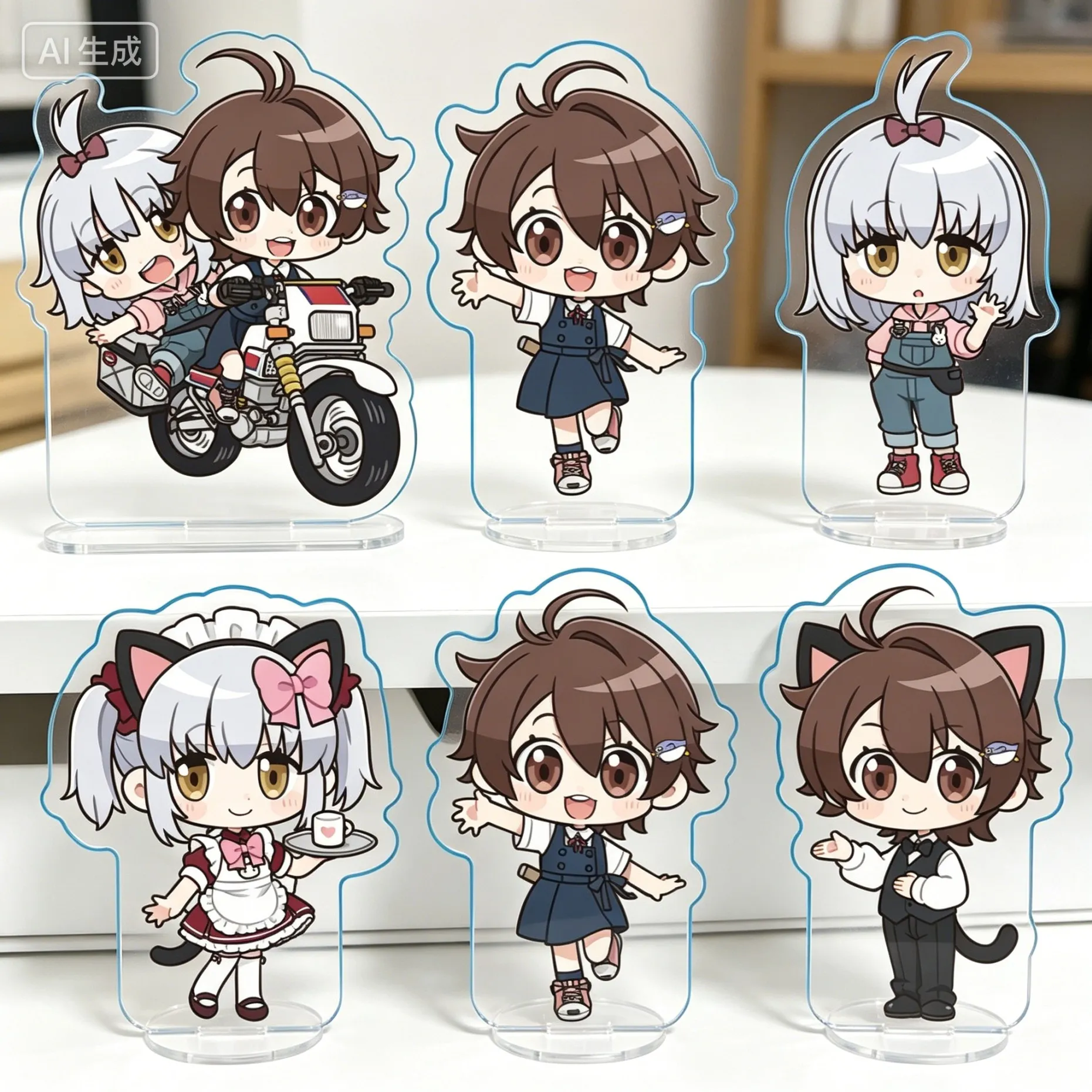 Anime Touring After the Apocalypse Yoko Airi Q-style Acrylic Stand Model Plate Keychains Desktop Ornament