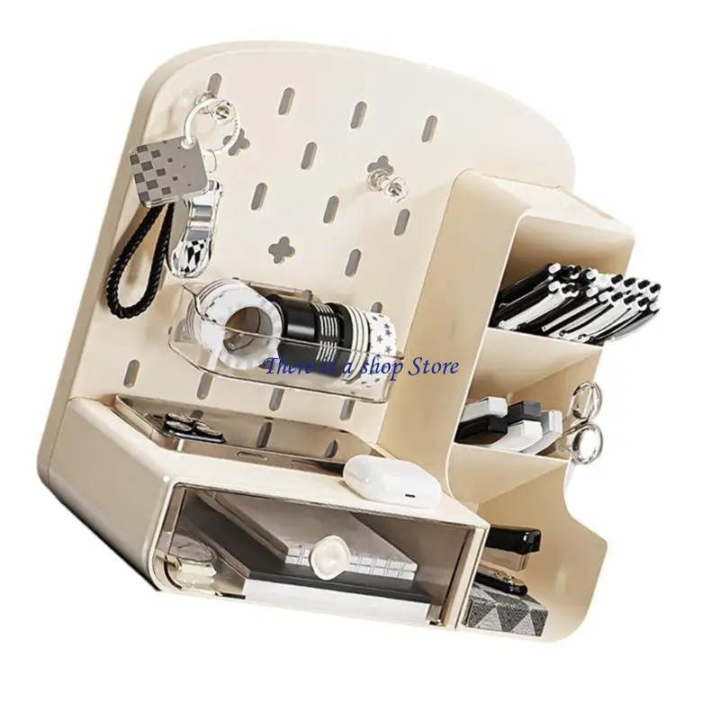 

D0AD Space Saving Drawer Organizers Featuring Pegboard Panel Office Accessory
