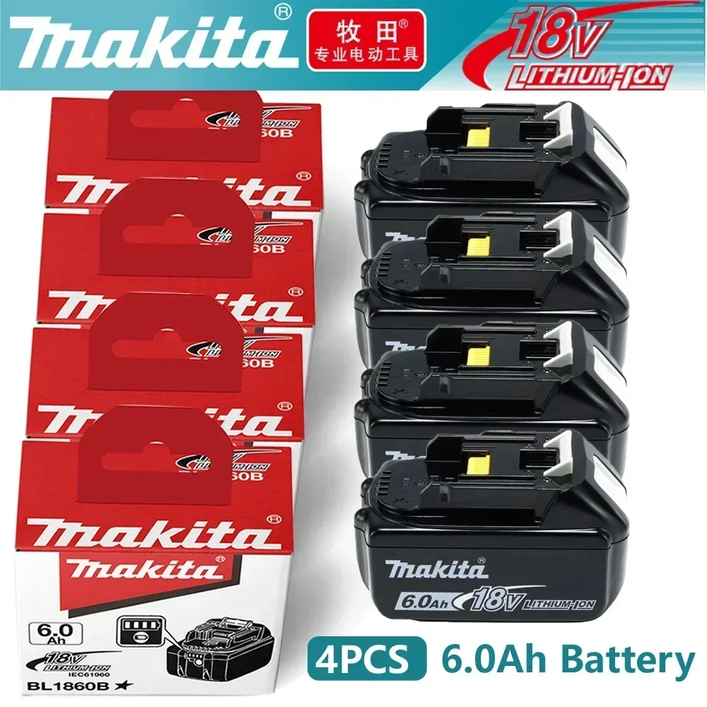 

Литий-ионный аккумулятор Makita, 18 В, 6000 мАч, сменный LXT BL1860B BL1860 BL1850 BL1830 DHP482RFX9 BL1815 LXT400 для аккумуляторных дрелей