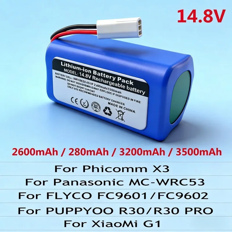 

Original Replacement Battery H18650CH-4S1P For XiaoMi MiJia Mi Robot Vacuum-Mop Essential G1 MJSTG1 SKV4136GL 2600mAh 3500mAh