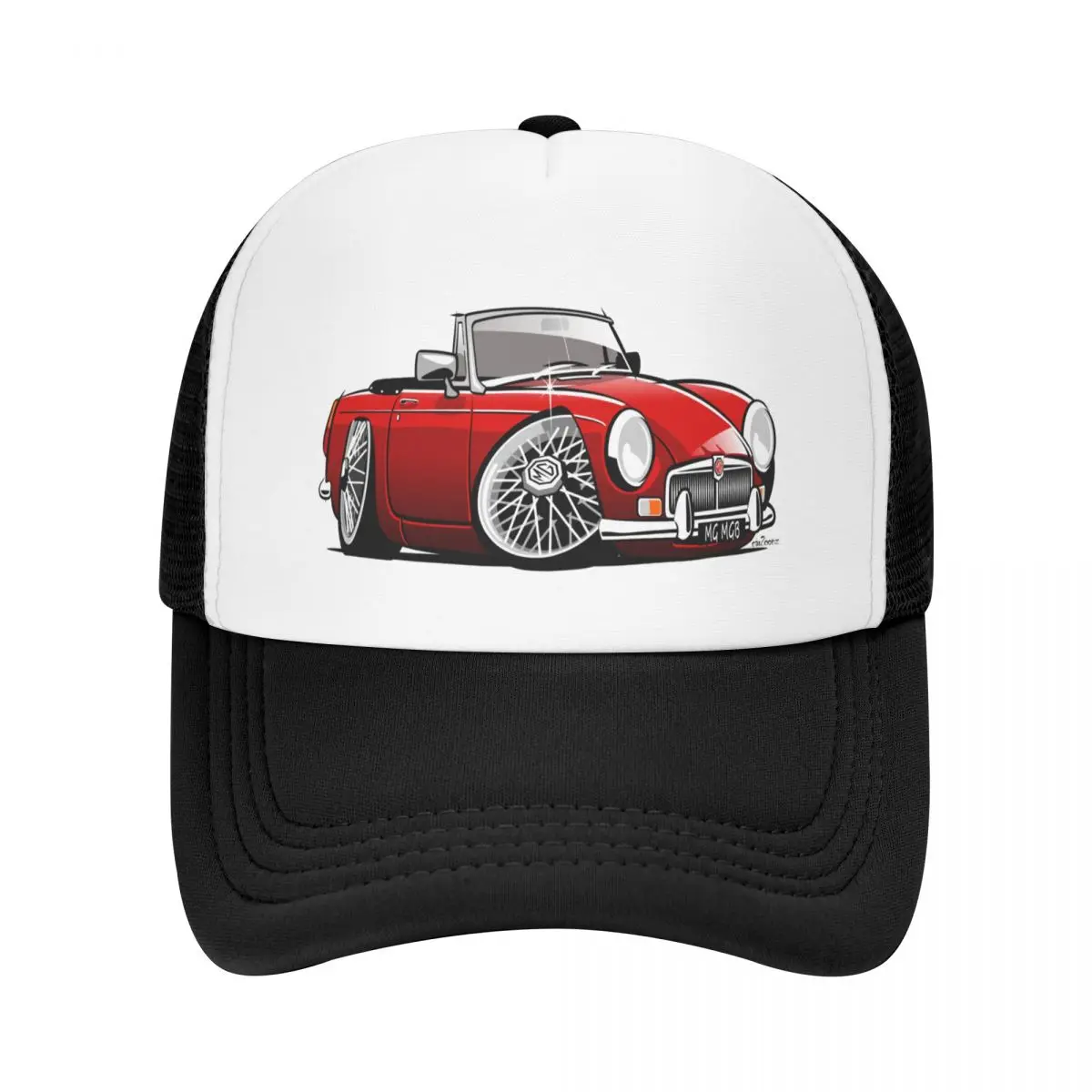 

MG MGB roadster caricature red Baseball Cap Wild Ball Hat Golf Wear Streetwear Hood Caps For Men Women's