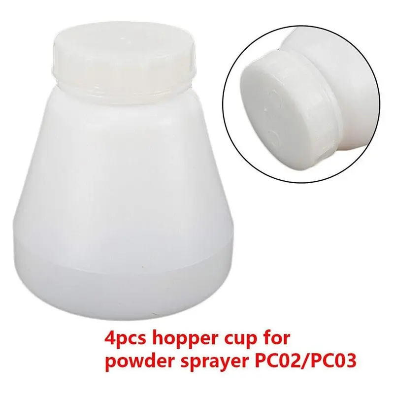 T19C Hopper Cups 4PCS For Bottles, PC02/PC03 Electrostatic Sprayers, For Powder Coating Cups For Powder Paint Coating