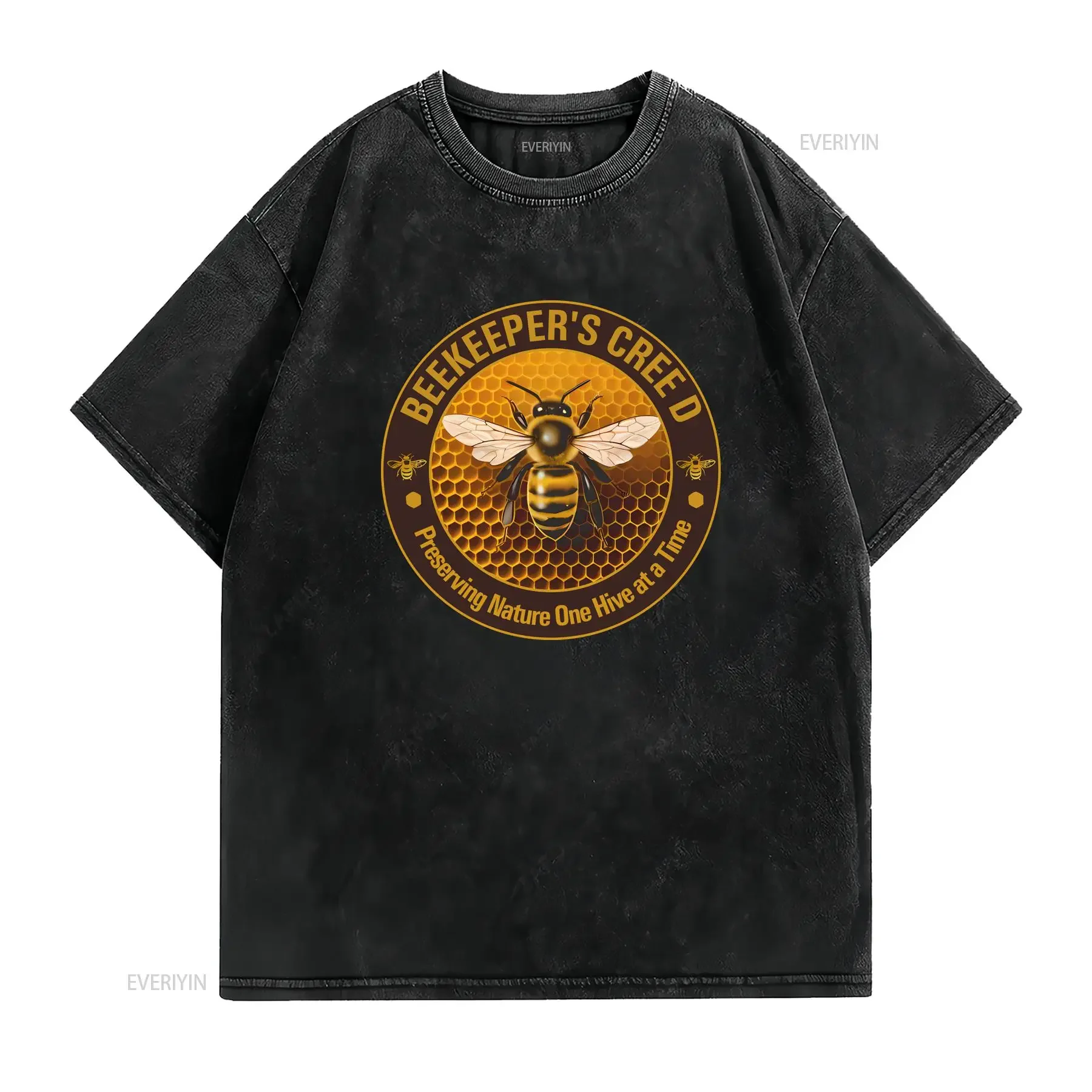 Beekeeper's Creed T Shirt Honeybee Nature Preservation Bee Lover Beekeeping Apparel vintage Washed Comfortable streetwear Soft