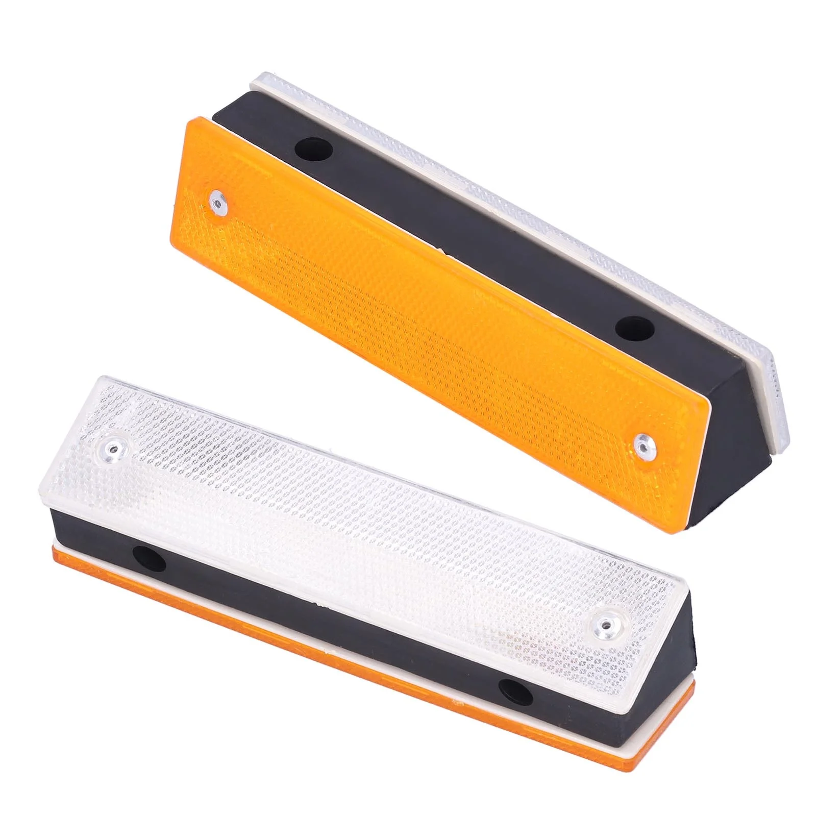 2PCS Rectangle Reflective Sign Road Stud Marker for Highway Traffic Warning Facilities