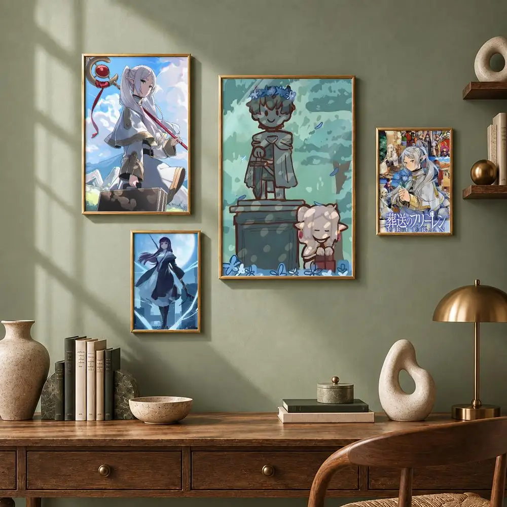 Fantasy Anime F-FrierenS Poster HD Self-Adhesive No Residue After Removal Ideal for All Kinds of Wall Decor