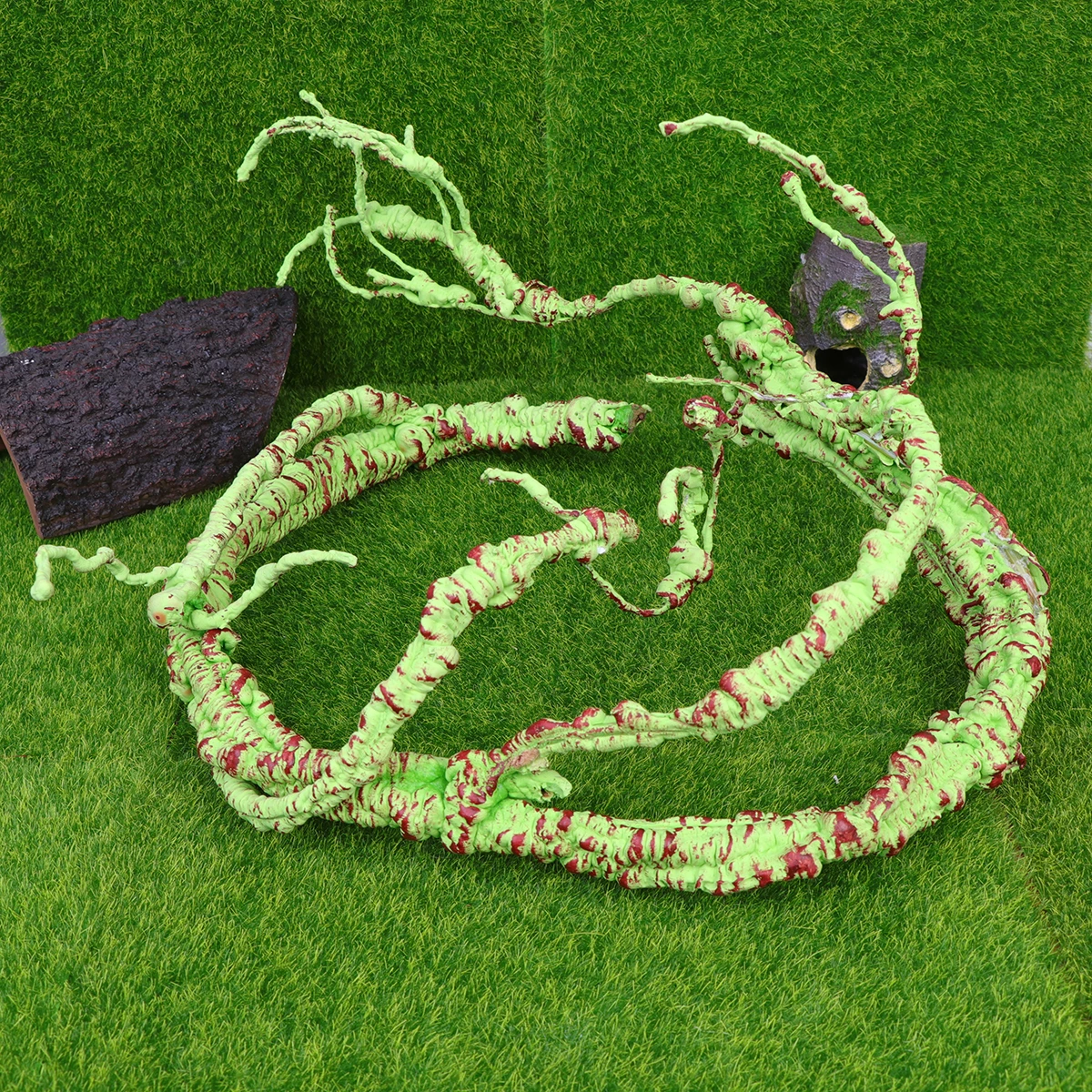 

Fake Hanging Vine Leaves For Pet Box Landscape Artificial Plant Decor Heat Resistant Green Garland Reptile Enclosure
