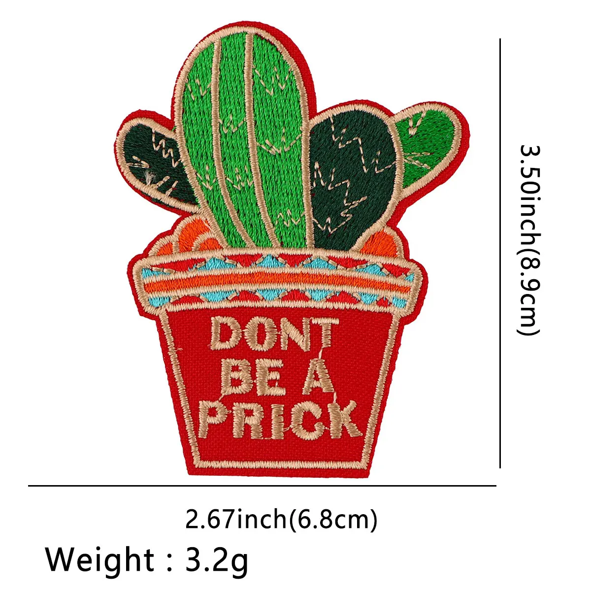 Don't Be A Prick New Fashion DIY Patch on Clothes Hat Bag Women Cute Fabric Patches Sew Exquisite Stickers Accessories