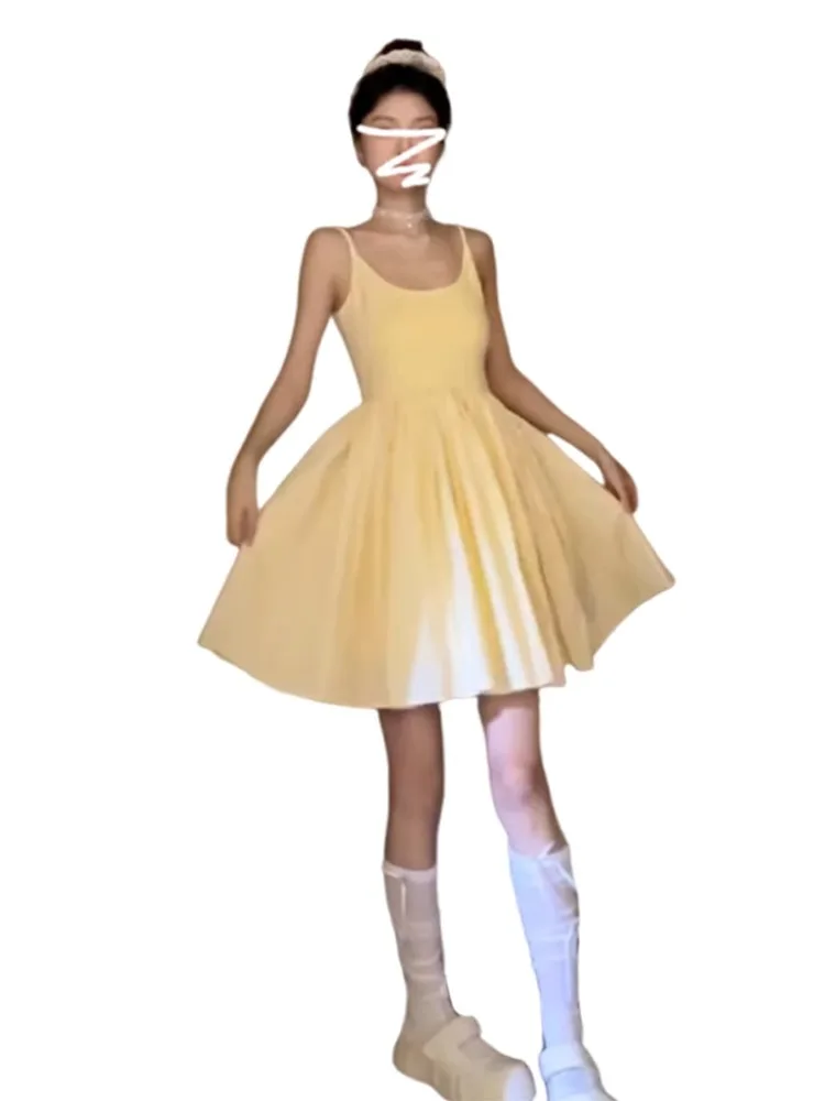 فساتين نسائية بدون أكمام فستان ربيعي على الطراز الفيكتوري من القطن الجوفاء مشد بأشرطة معانقة على الورك شكل تحكم أنيق #5