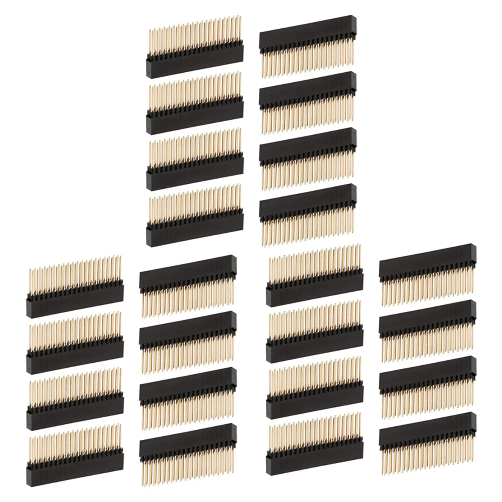 24PCS 2X20(40 Pin) Extra Tall Female 0.1 Inch Pitch Stacking Header for Raspberry Pi A+/B+/Pi 2/Pi 3 Extra Tall Header