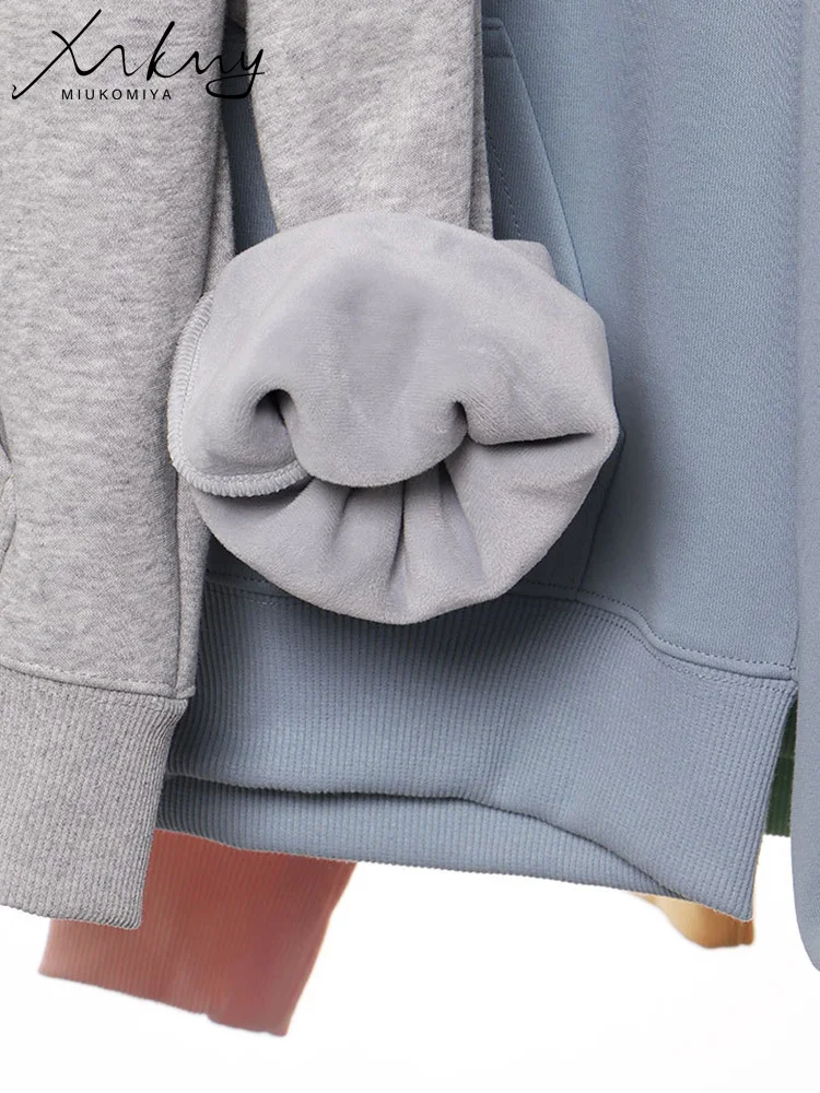 Winter Warm Cropped Fleece Hoodies Vrouwen Zip Up Losse Dikke Jassen Voor Dames Winterkleding Bovenkleding Sweatshirts Voor Vrouwen