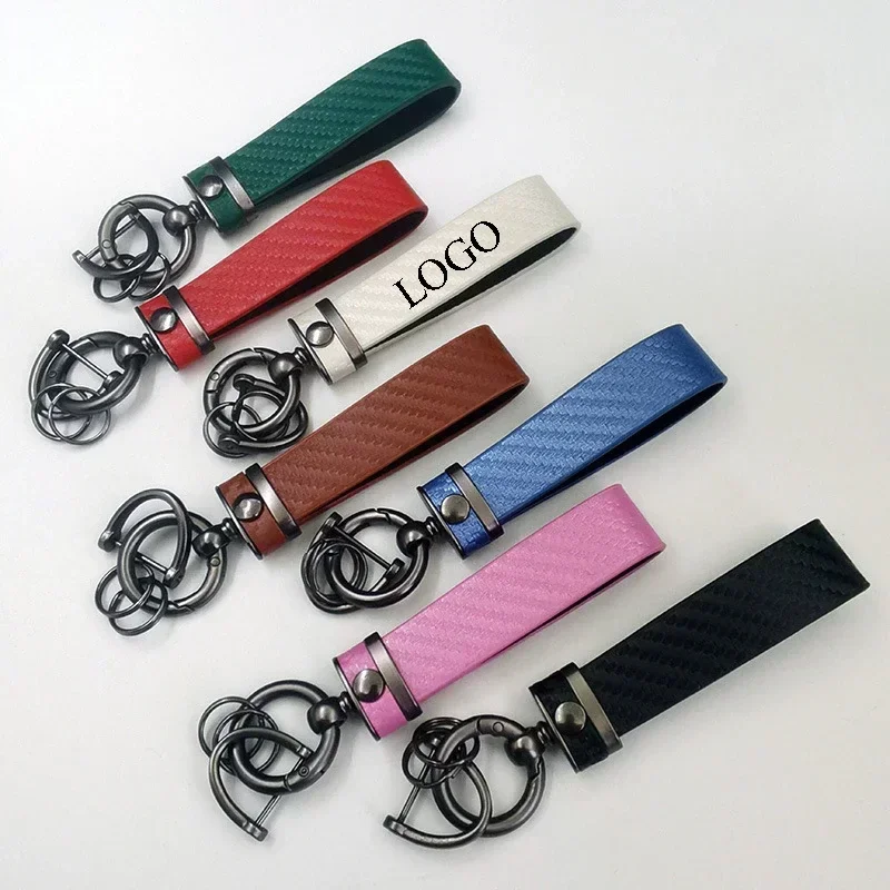 Fashion Leather Customized Key Chain New Metal Auto Keychains Vehicle Car Holder Key Ring Accessories Gift for Husband