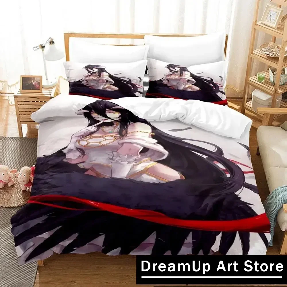 OVERLORD Bedding Set Single Twin Full Queen King Size Bed Set Aldult Kid Bedroom Duvetcover Sets 3D Print Air conditioning is