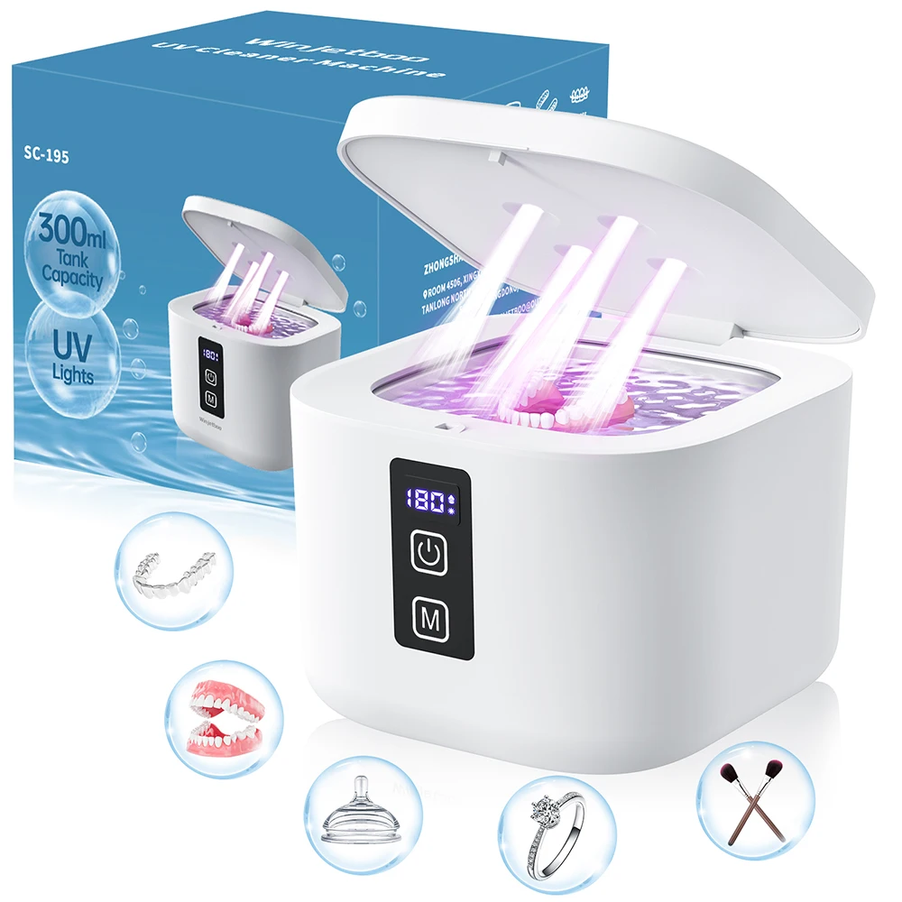 KUNPHY 新しい超音波ジュエリークリーナープロフェッショナルソニッククリーナーキット 48KHz ポータブル歯科クリーンリング義歯ブレースリング