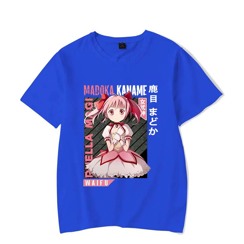 New Fashion Summer Short Sleeve Cute Kaname Madoka Print T Shirts Women Causal Harajuku Tops Anime Funny T Shirt