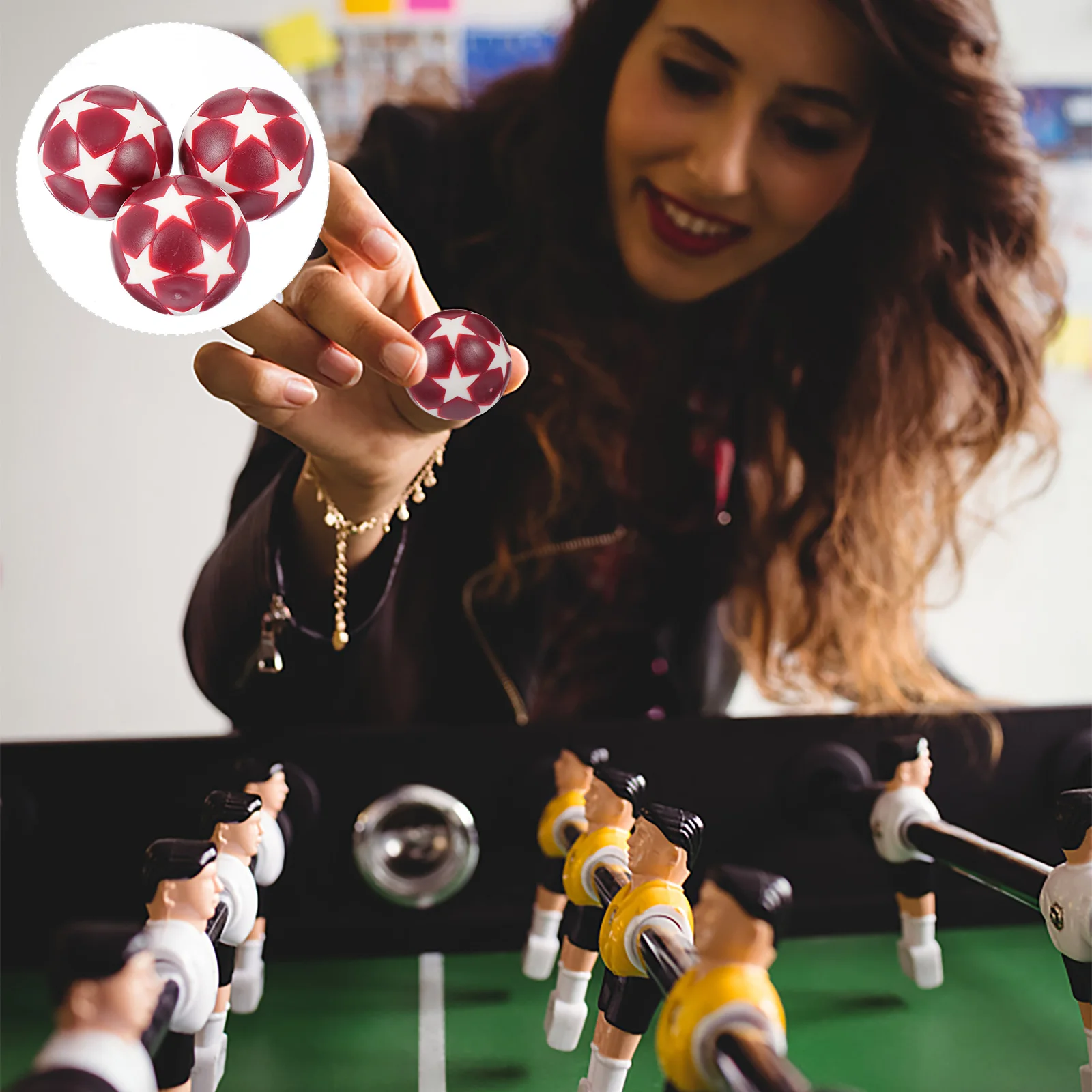 

10Pcs Table Football Machine Accessories Plastic Foosball Balls Replacement for Table Soccer Mini Football Game Supplies