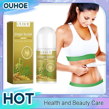 Zayıflama Kremi Yağ Yakma Tam Vücut Şekillendirici Detoks Kilo Kaybı Selülit Kaldırmak Düz Karın Mide Uyluk Zencefil Masajı Roll-On