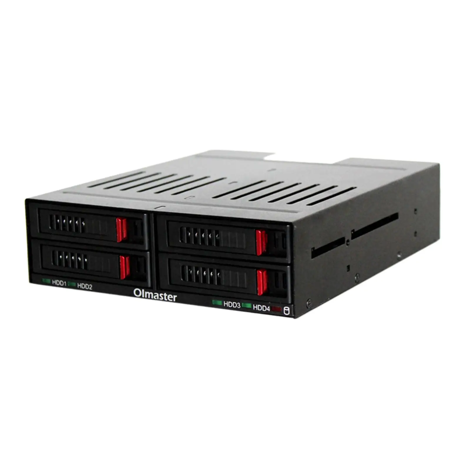 Hard Drive Rack Enclosure for 2.5 Inch SATA SSD HDD 5.25 Bay Mount Aluminum Case with Silent Fan and Read Indicator
