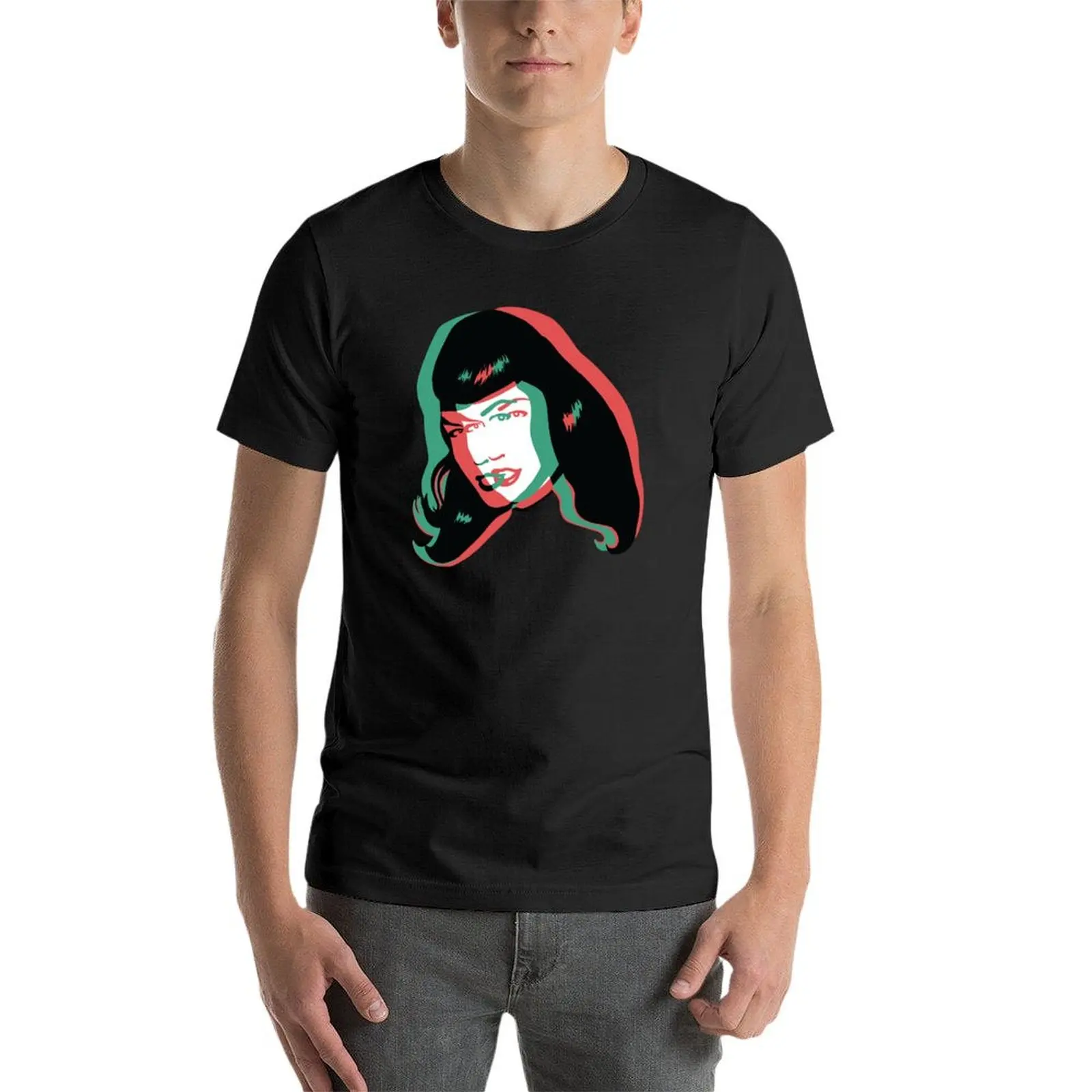 3D Bettie Page T-Shirt tops vintage Short sleeve tee men image 4