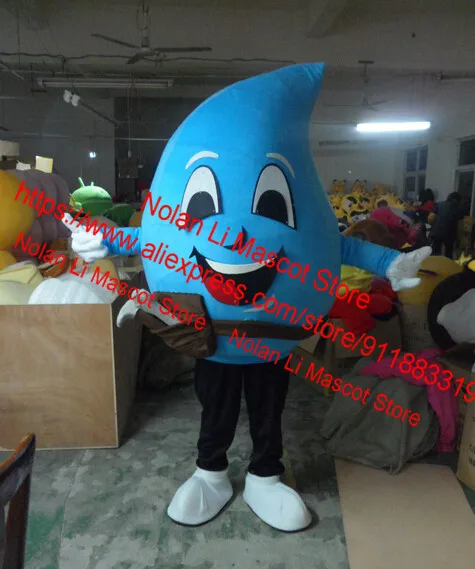 High Quality Six EVA Material Blue Water Drop Mascot Costume Cosplay Movie Prop Cartoon Set Advertising Game Adult Size 520