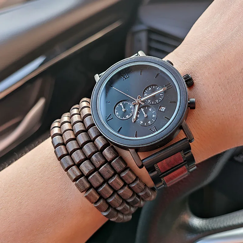 

Men's Watch Three Eye Six Needle Fully Automatic Calendar Watch Stainless Steel Interwood Creative Trendy Relogio Masculino