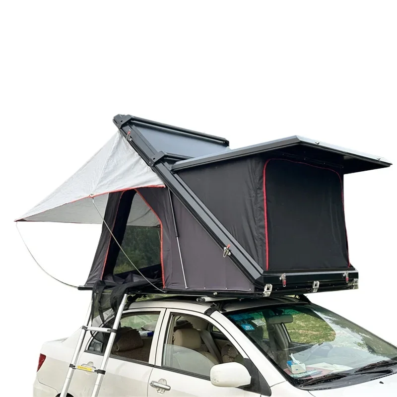 

Bronco Factory Price Light Weight Rooftop Tent Aluminum Camping Car Roof Tent Z Fold Hard Shell Roof Top Tent for Carcustom