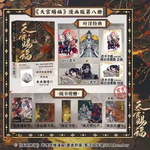 Heaven Official's Blessing Official Comic Vol.8(2 Books) Tian Guan Ci Fu Manga Book Chinese BL Comics Xie Lian Hua Cheng MXTX - Image 13