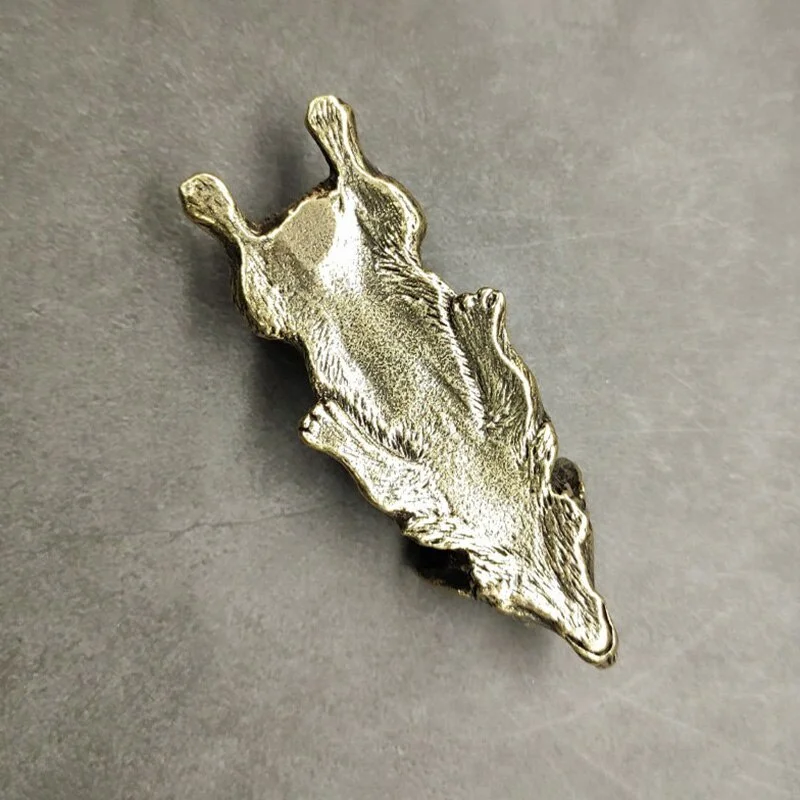 Picture 4: 1Pc Pure Copper Welsh Corgi Puppy Miniature Figurine Solid Brass Dog Desktop Ornament Paperweight